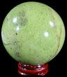Polished Green Opal Sphere - Madagascar #55062-1